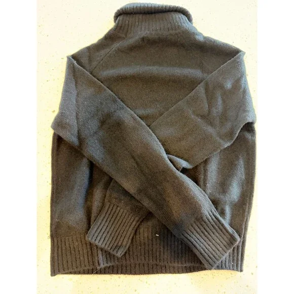 Quince 100% Yak Wool Turtleneck Pullover Sweater Black Long Sleeve S - Picture 4 of 4
